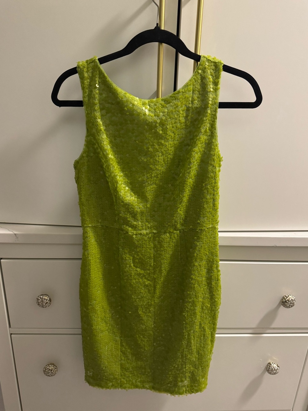 Y2K Lime Sequin Dress